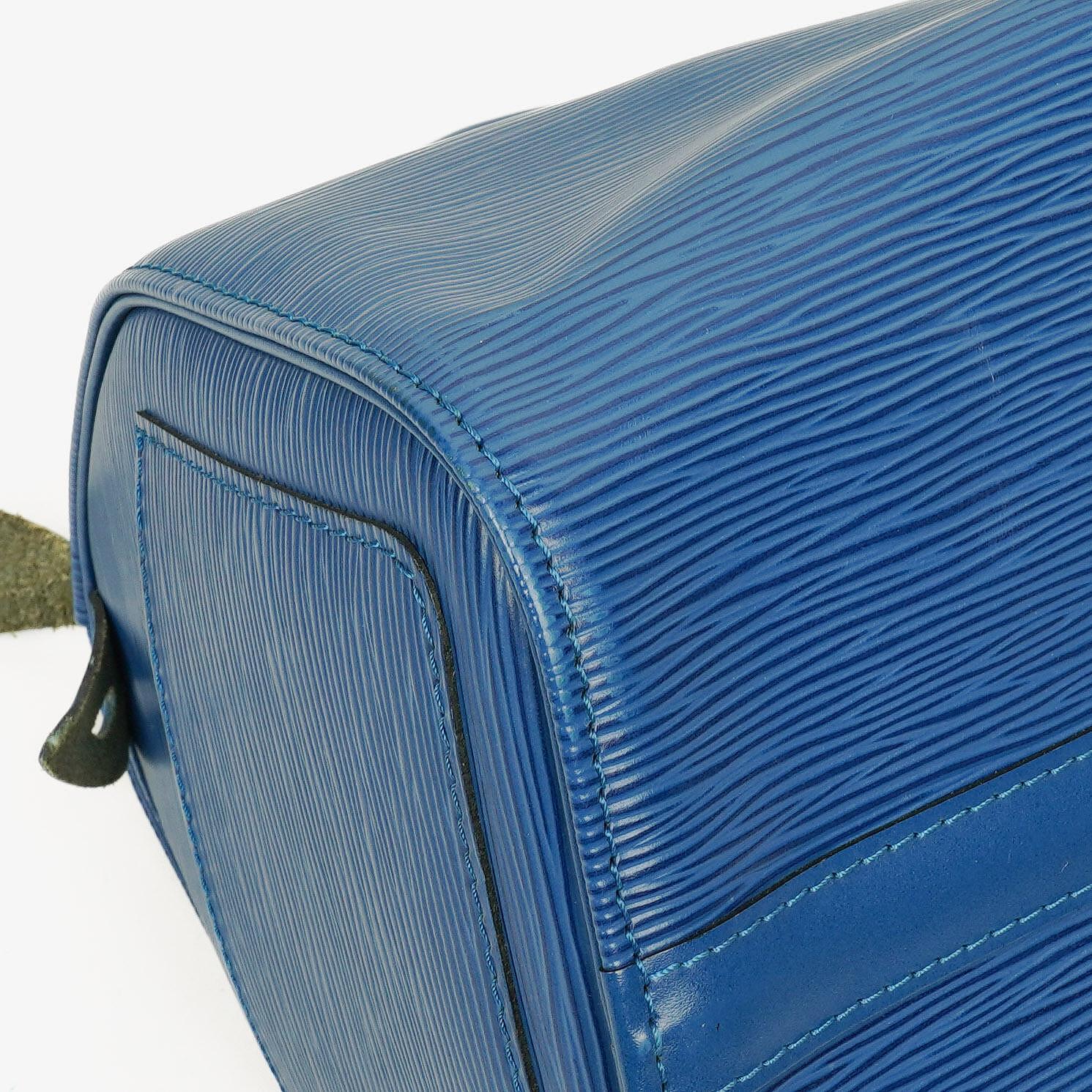 Louis Vuitton Speedy 25 Handtasche aus blauem Epi-Leder