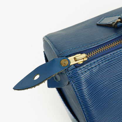 Louis Vuitton Speedy 25 Handtasche aus blauem Epi-Leder