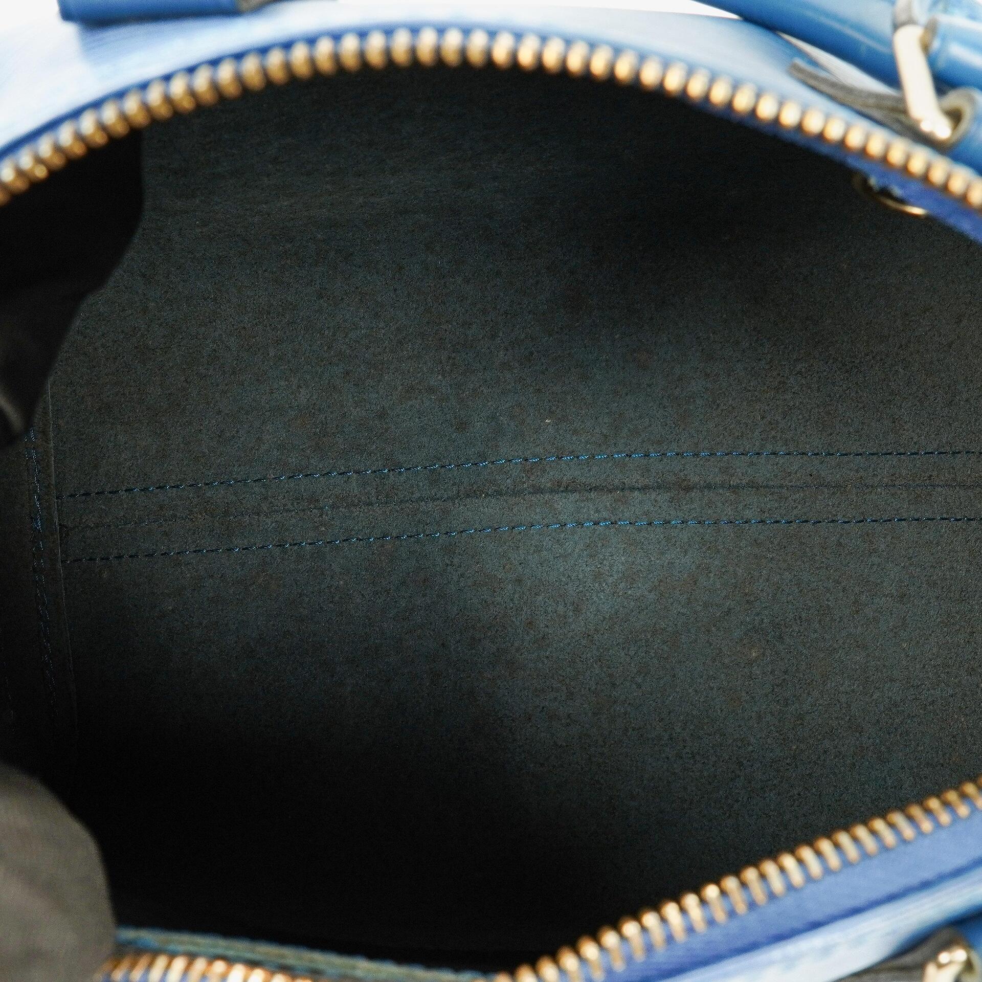 Louis Vuitton Speedy 25 Handtasche aus blauem Epi-Leder