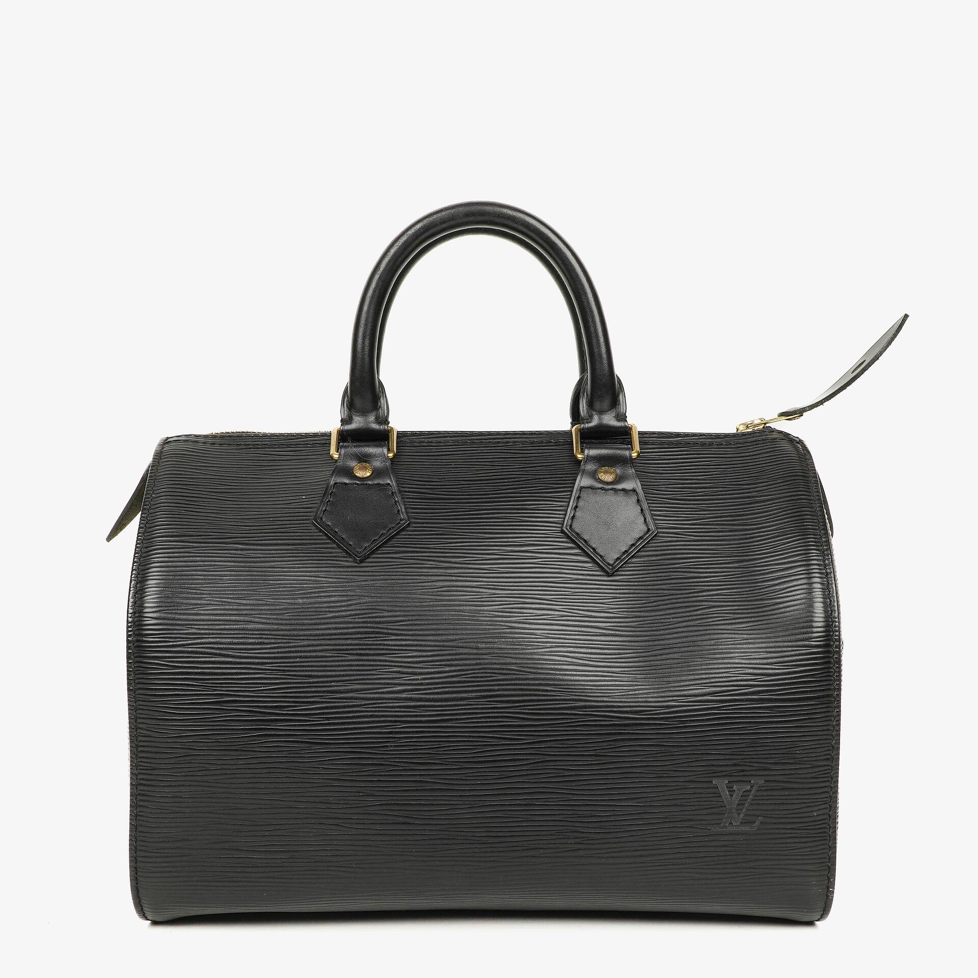 Louis Vuitton Speedy 25 Handtasche aus schwarzem Epi Leder