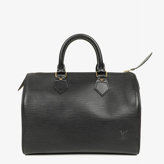 Louis Vuitton Speedy 25 Handtasche aus schwarzem Epi Leder