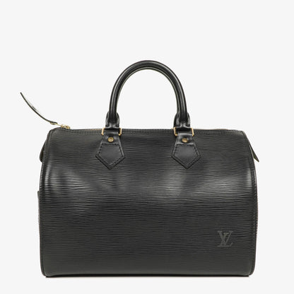Louis Vuitton Speedy 25 Handtasche aus schwarzem Epi Leder