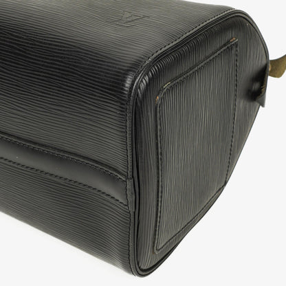 Louis Vuitton Speedy 25 Handtasche aus schwarzem Epi Leder