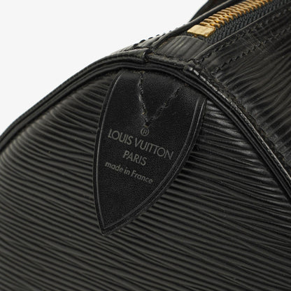 Louis Vuitton Speedy 25 Handtasche aus schwarzem Epi Leder