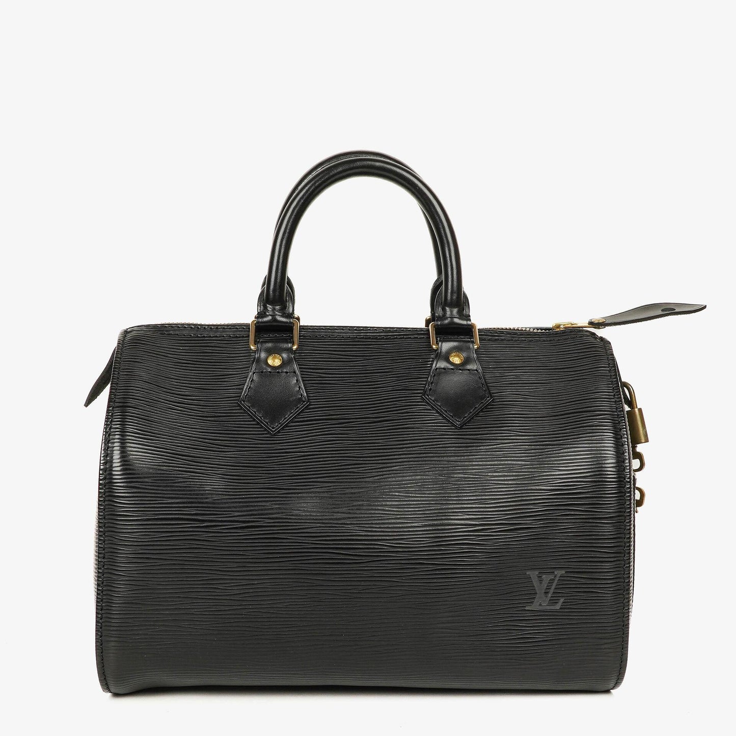 Louis Vuitton Speedy 25 Handtasche aus schwarzem Epi-Leder