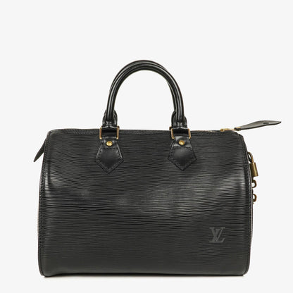 Louis Vuitton Speedy 25 Handtasche aus schwarzem Epi-Leder