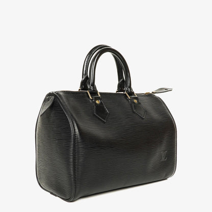 Louis Vuitton Speedy 25 Handtasche aus schwarzem Epi-Leder