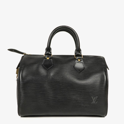 Louis Vuitton Speedy 25 Handtasche aus schwarzem Epi-Leder