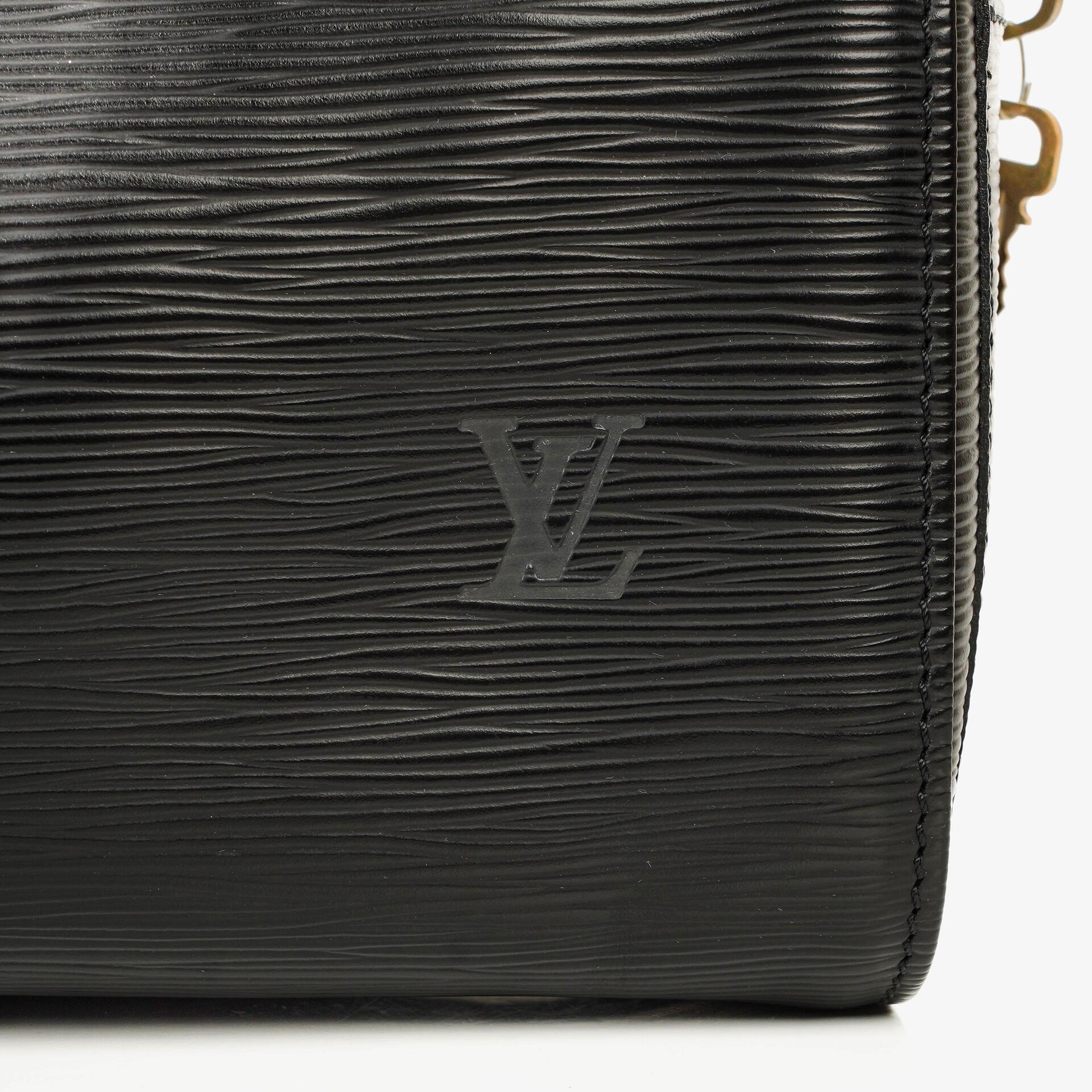 Louis Vuitton Speedy 25 Handtasche aus schwarzem Epi-Leder