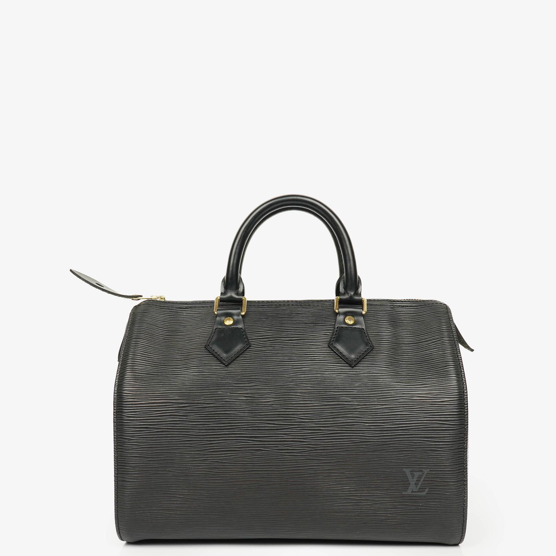 Louis Vuitton Speedy 25 Handtasche aus schwarzem Epi Leder