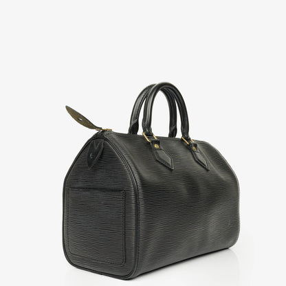 Louis Vuitton Speedy 25 Handtasche aus schwarzem Epi Leder