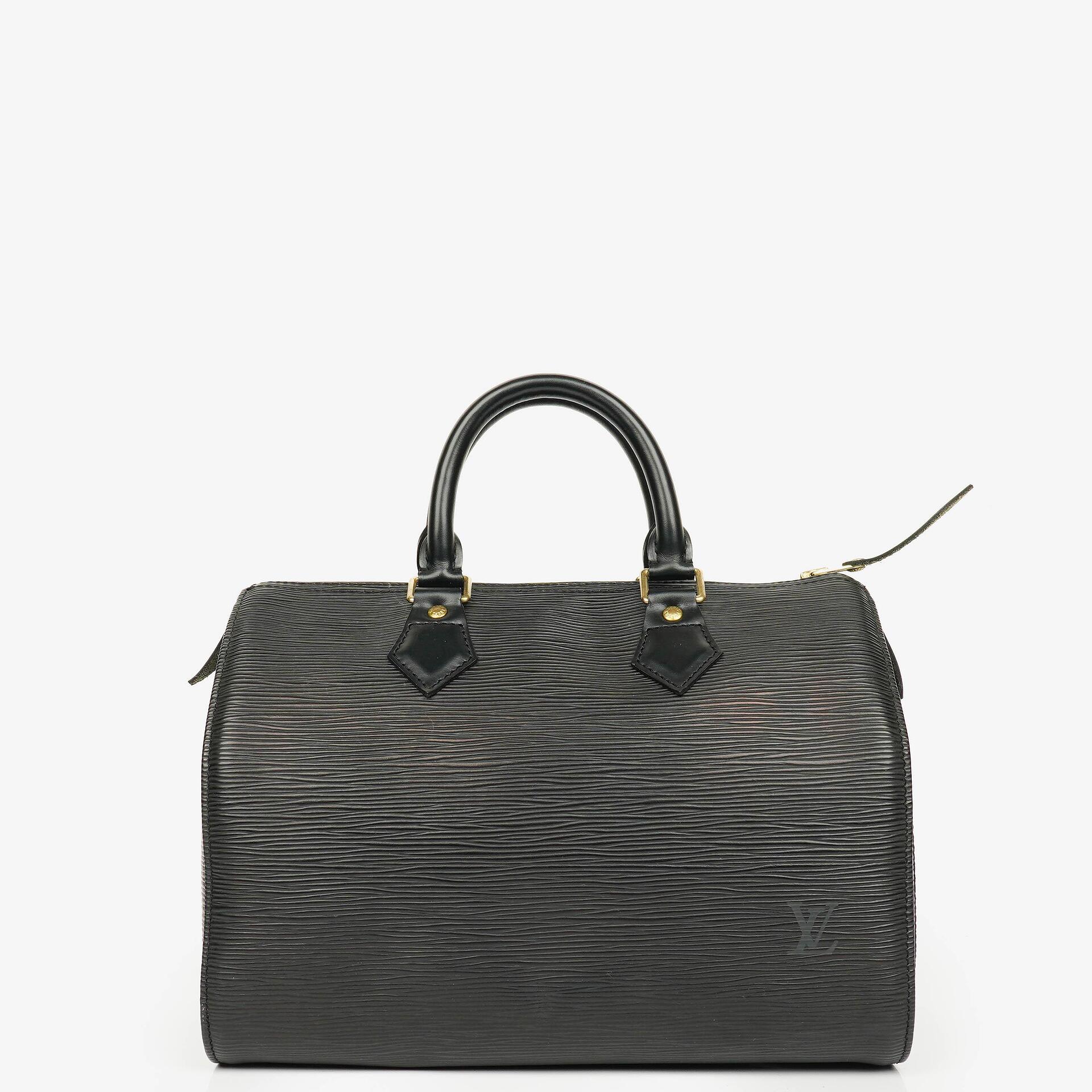 Louis Vuitton Speedy 25 Handtasche aus schwarzem Epi Leder