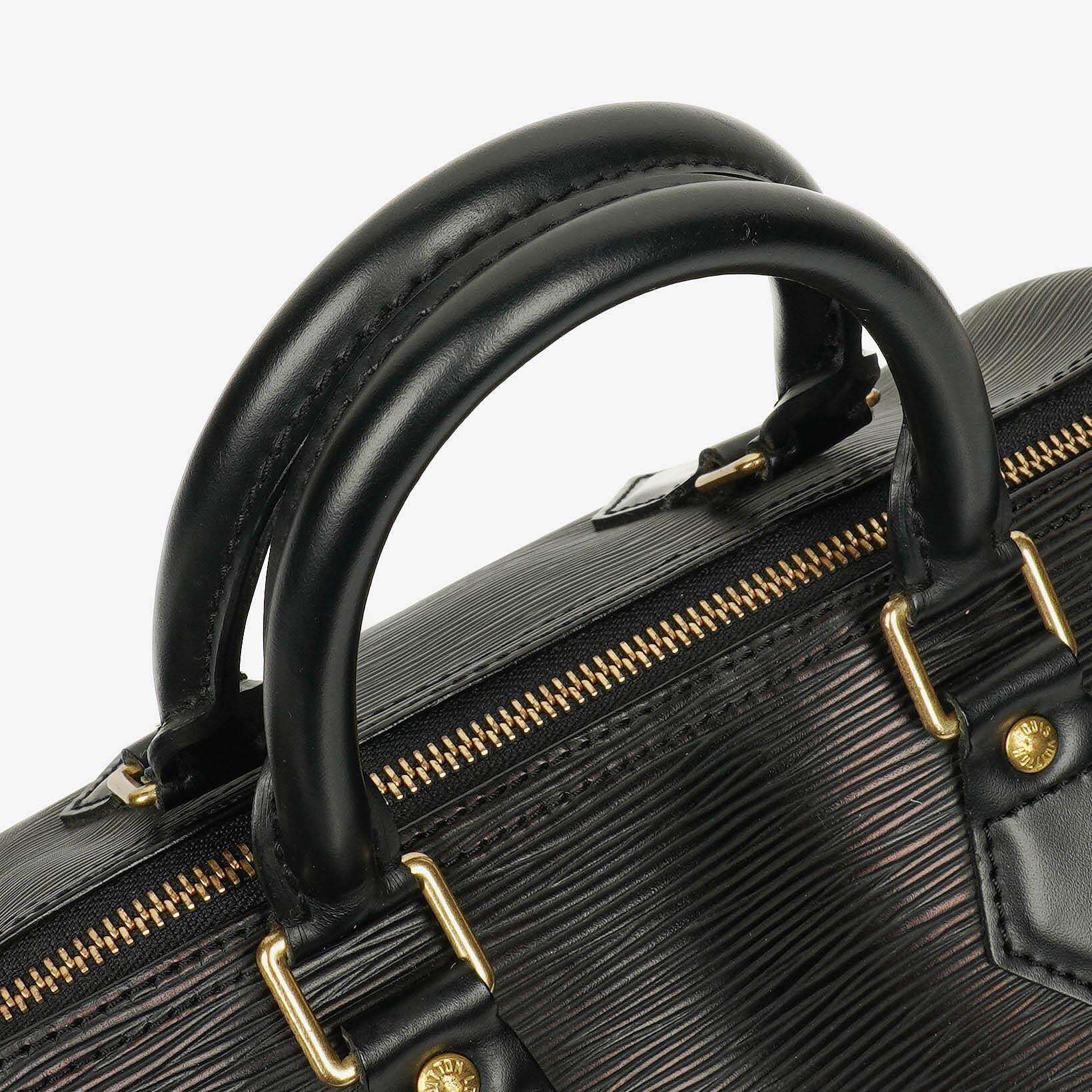 Louis Vuitton Speedy 25 Handtasche aus schwarzem Epi Leder