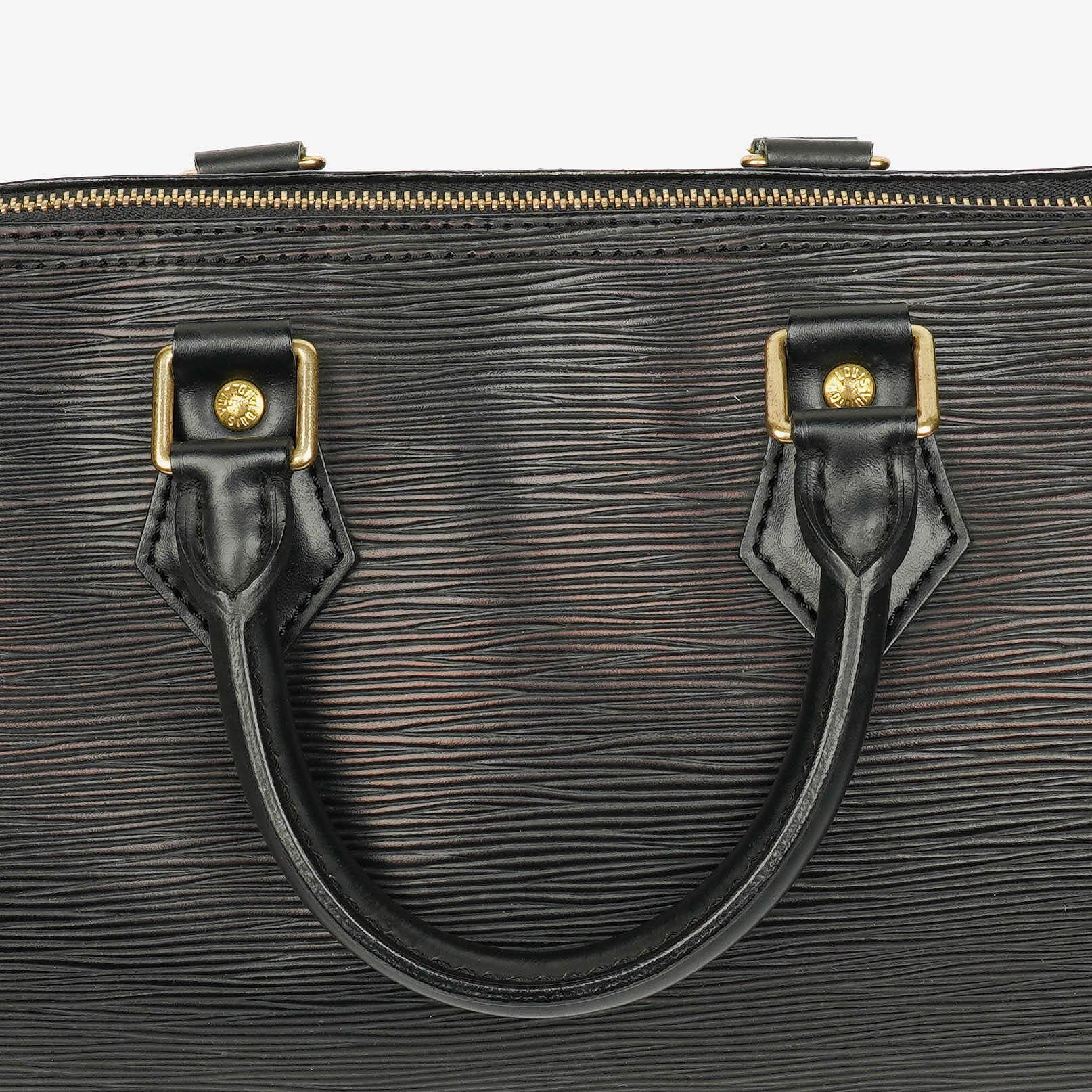 Louis Vuitton Speedy 25 Handtasche aus schwarzem Epi Leder