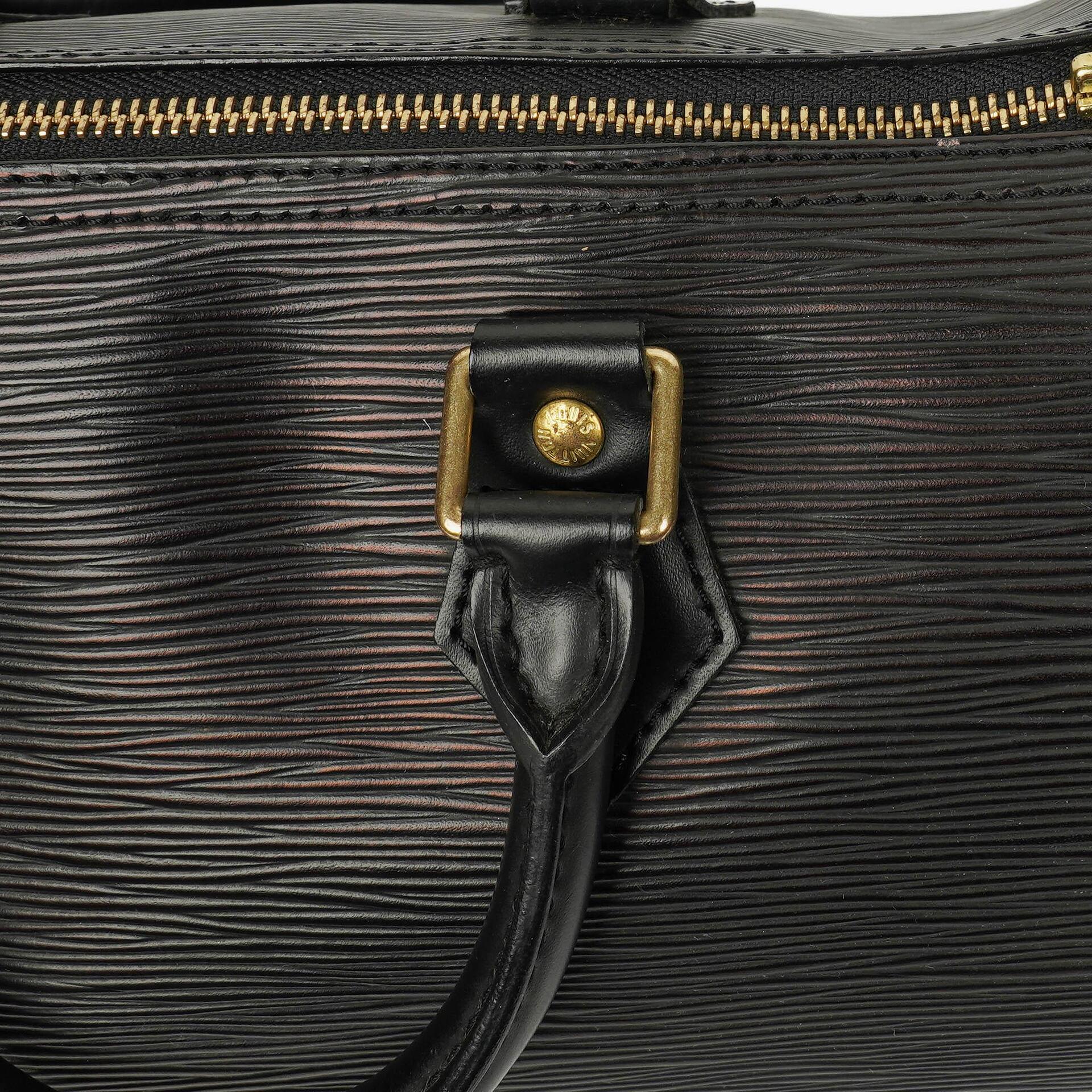 Louis Vuitton Speedy 25 Handtasche aus schwarzem Epi Leder