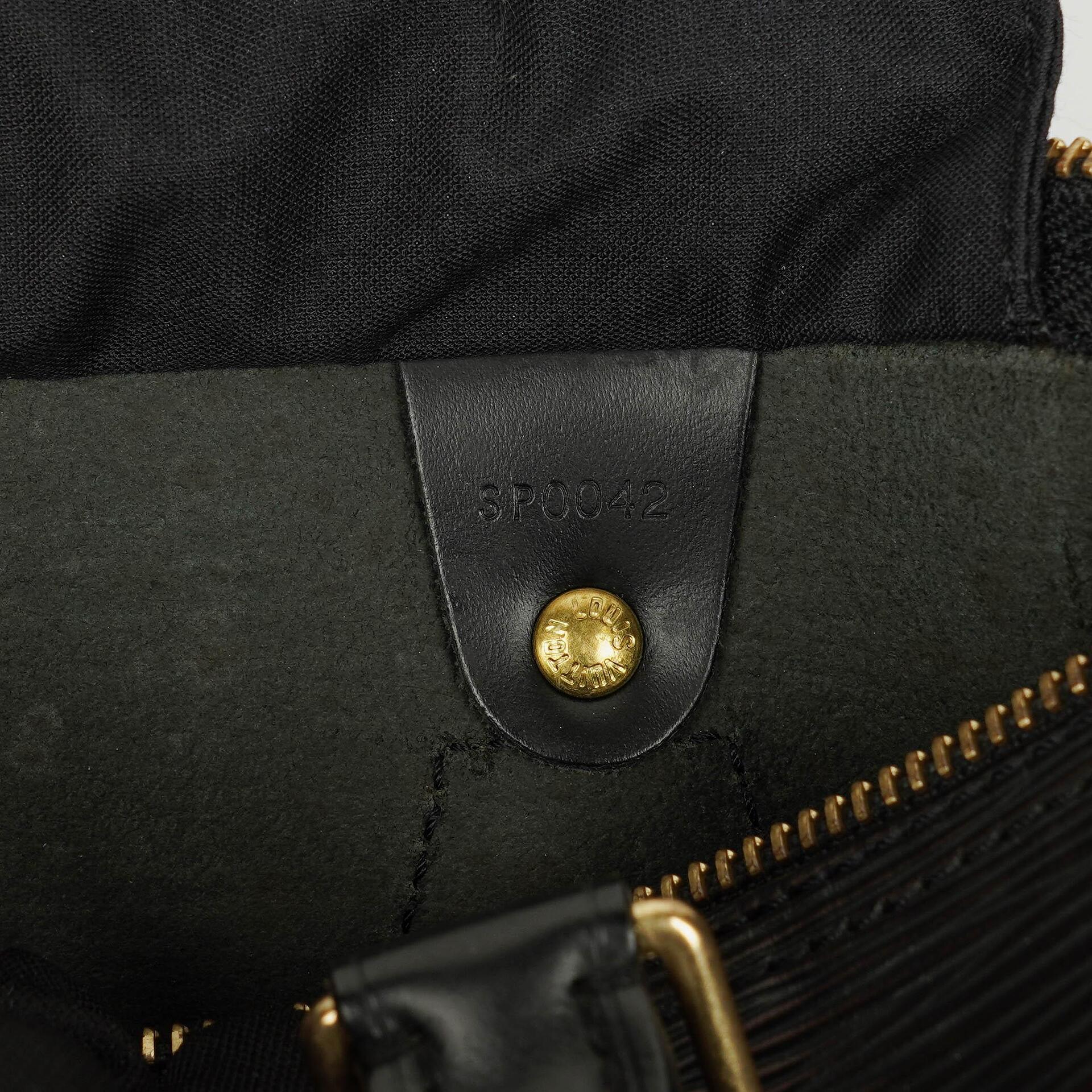 Louis Vuitton Speedy 25 Handtasche aus schwarzem Epi Leder