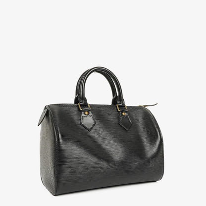 Louis Vuitton Speedy 25 Handtasche aus schwarzem Epi Leder