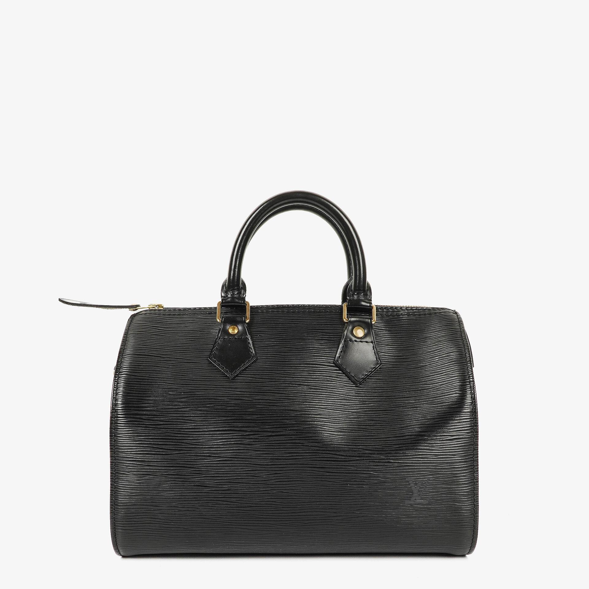 Louis Vuitton Speedy 25 Handtasche aus schwarzem Epi Leder