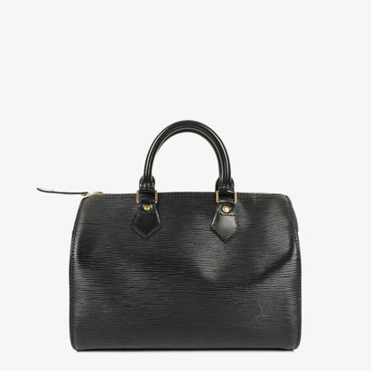 Louis Vuitton Speedy 25 Handtasche aus schwarzem Epi Leder