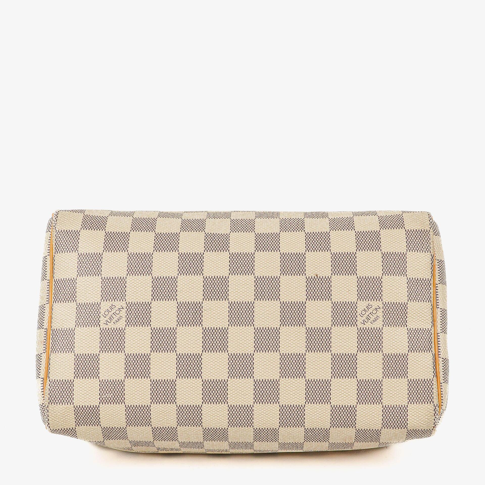 Louis Vuitton Speedy 25 Handtasche aus beschichtetem Damier Azur Canvas