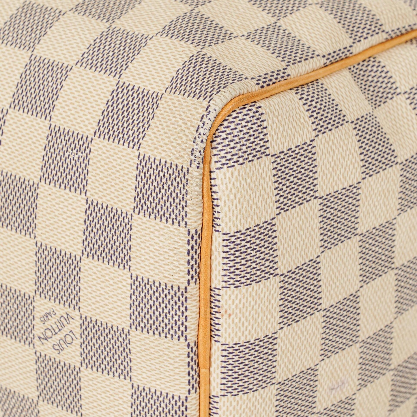 Louis Vuitton Speedy 25 Handtasche aus beschichtetem Damier Azur Canvas