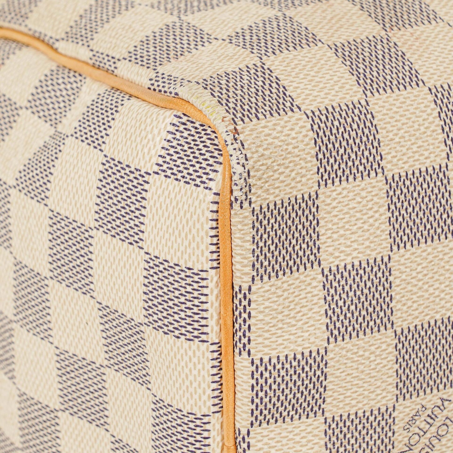 Louis Vuitton Speedy 25 Handtasche aus beschichtetem Damier Azur Canvas