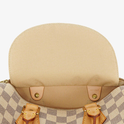Louis Vuitton Speedy 25 Handtasche aus beschichtetem Damier Azur Canvas