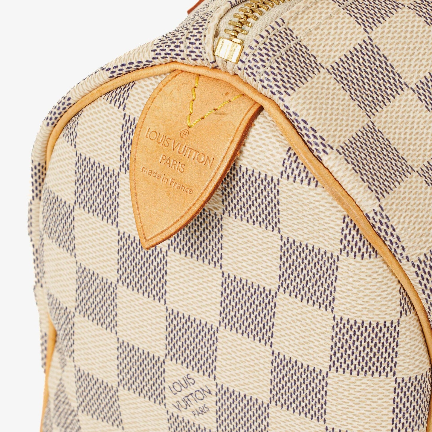 Louis Vuitton Speedy 25 Handtasche aus beschichtetem Damier Azur Canvas