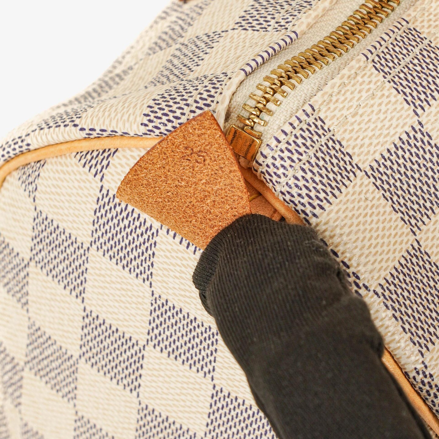 Louis Vuitton Speedy 25 Handtasche aus beschichtetem Damier Azur Canvas