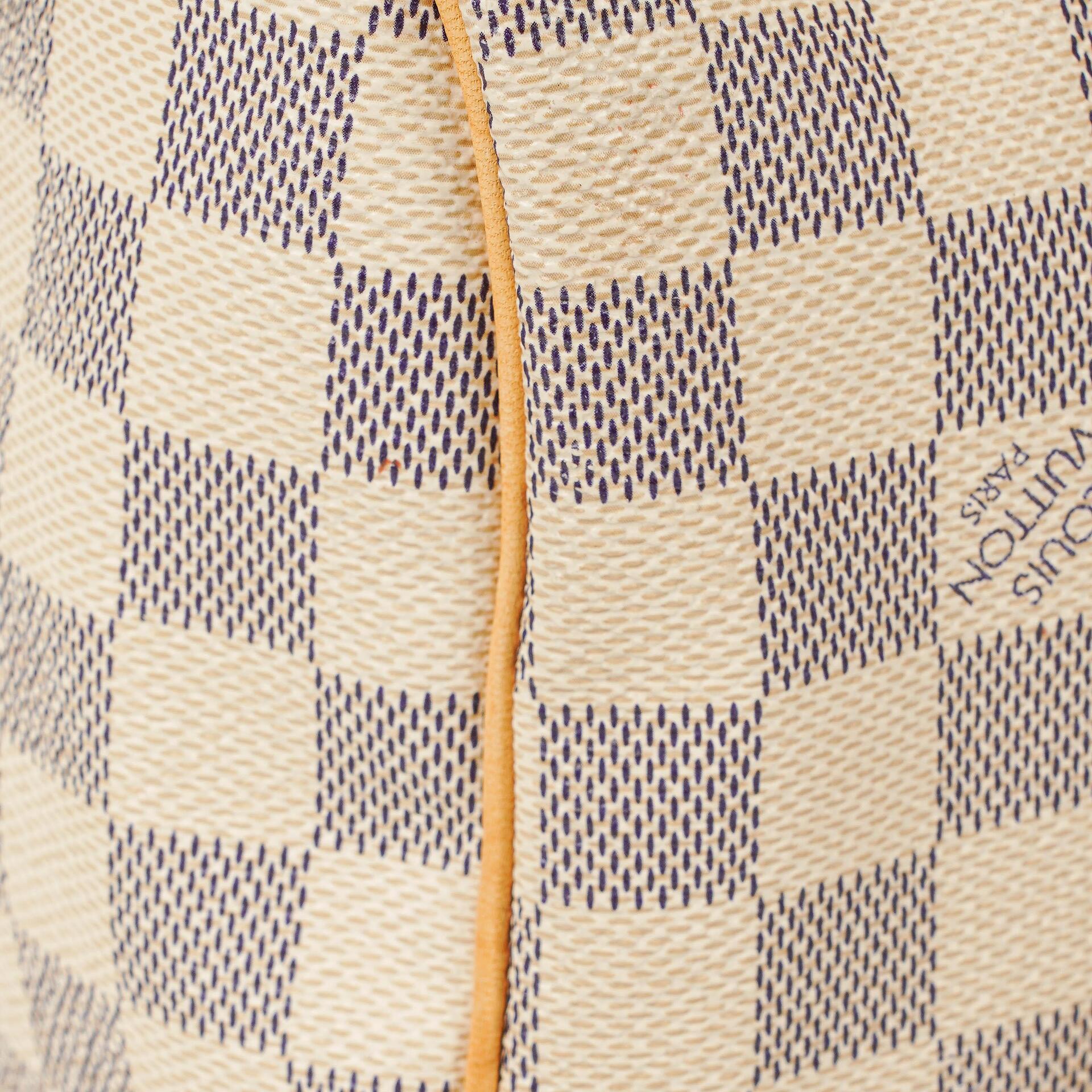 Louis Vuitton Speedy 25 Handtasche aus beschichtetem Damier Azur Canvas