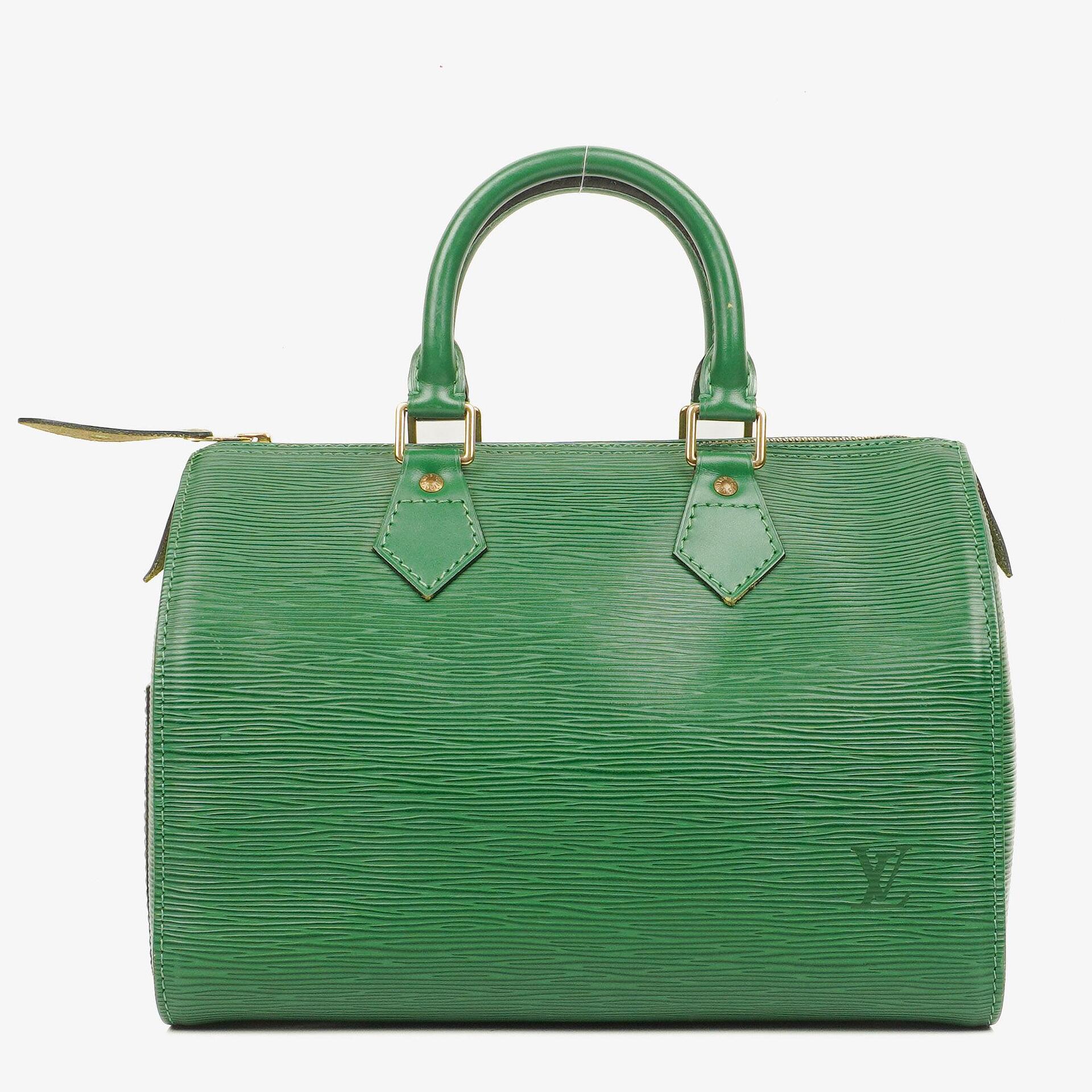 Louis Vuitton Speedy 25 Handtasche aus grünem Epi-Leder