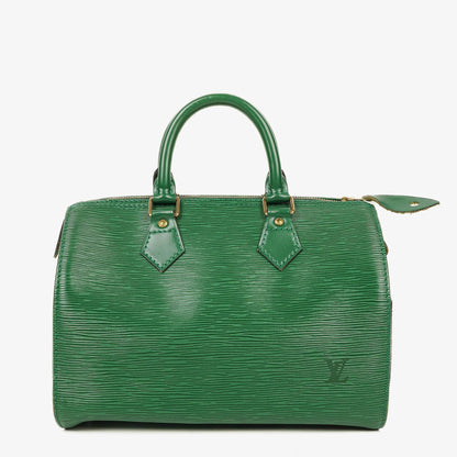 Louis Vuitton Speedy 25 Handtasche aus grünem Epi-Leder
