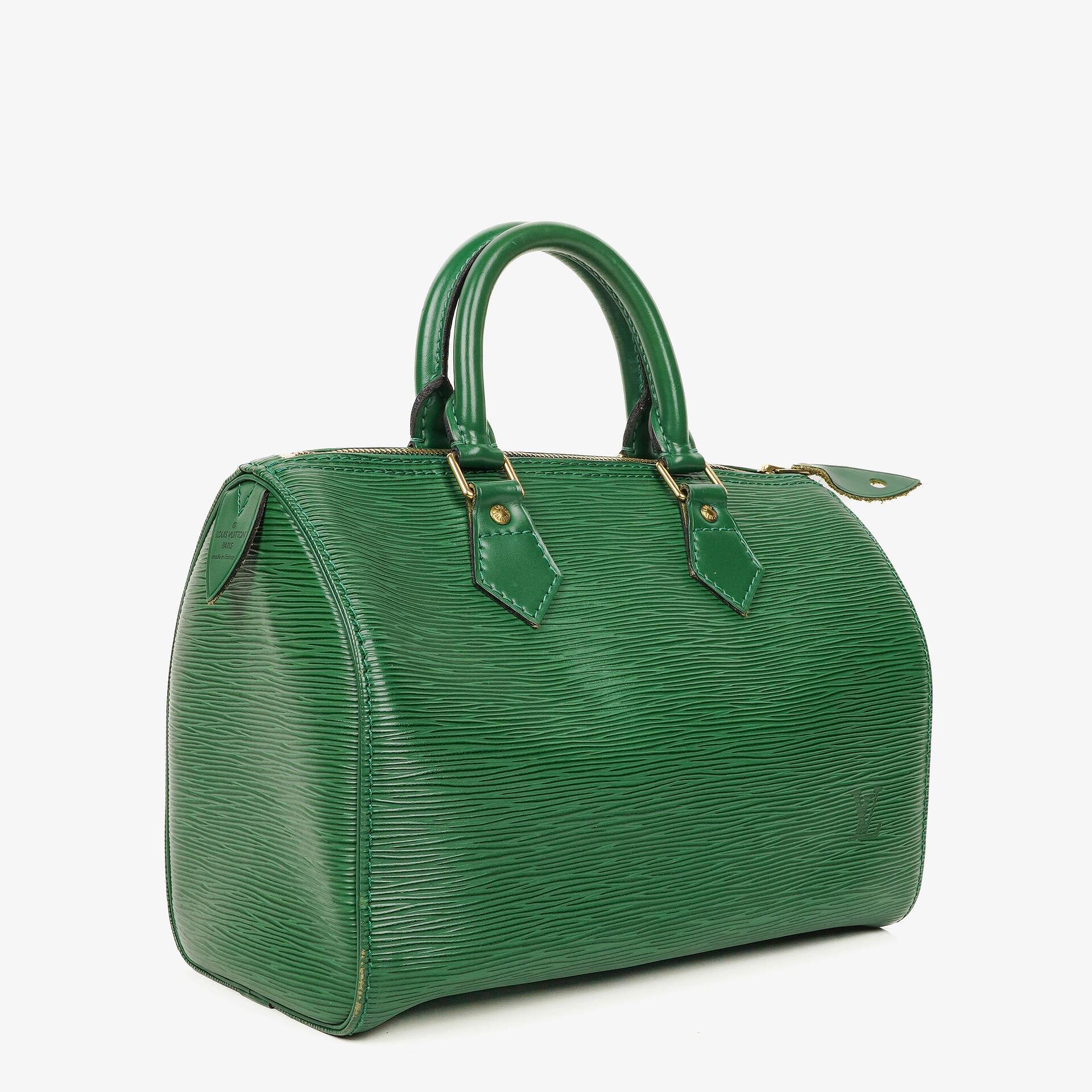 Louis Vuitton Speedy 25 Handtasche aus grünem Epi-Leder