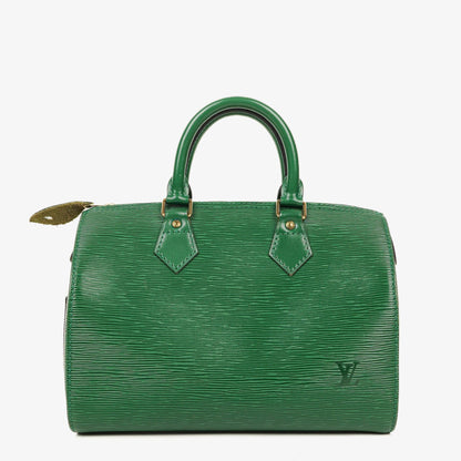Louis Vuitton Speedy 25 Handtasche aus grünem Epi-Leder