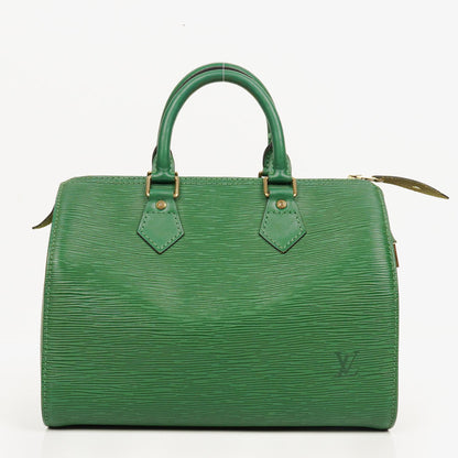 Louis Vuitton Speedy 25 Handtasche aus grünem Epi Leder