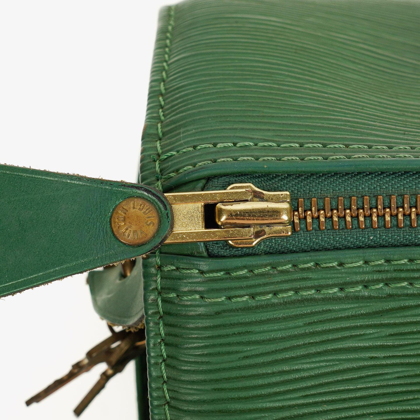 Louis Vuitton Speedy 25 Handtasche aus grünem Epi Leder