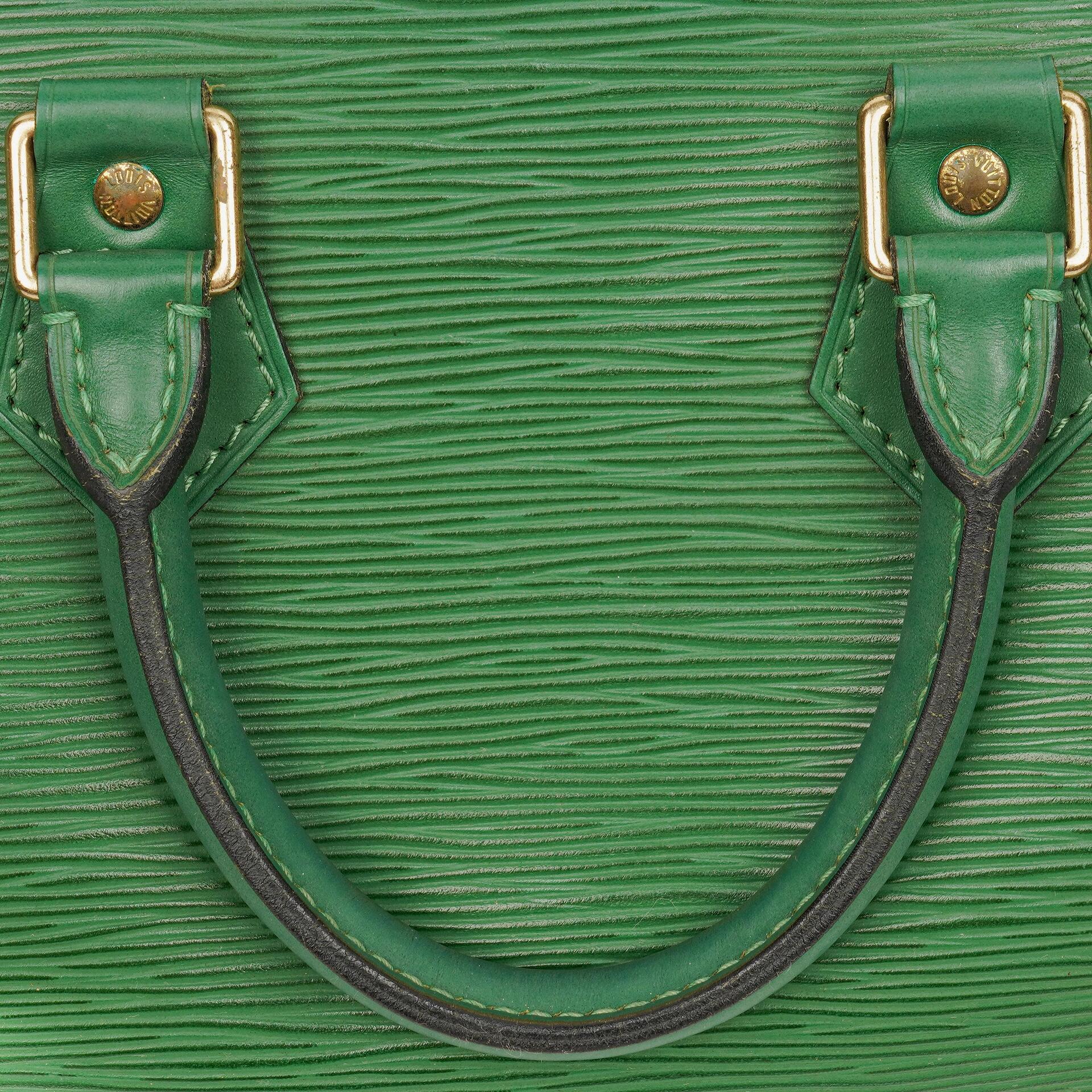 Louis Vuitton Speedy 25 Handtasche aus grünem Epi Leder