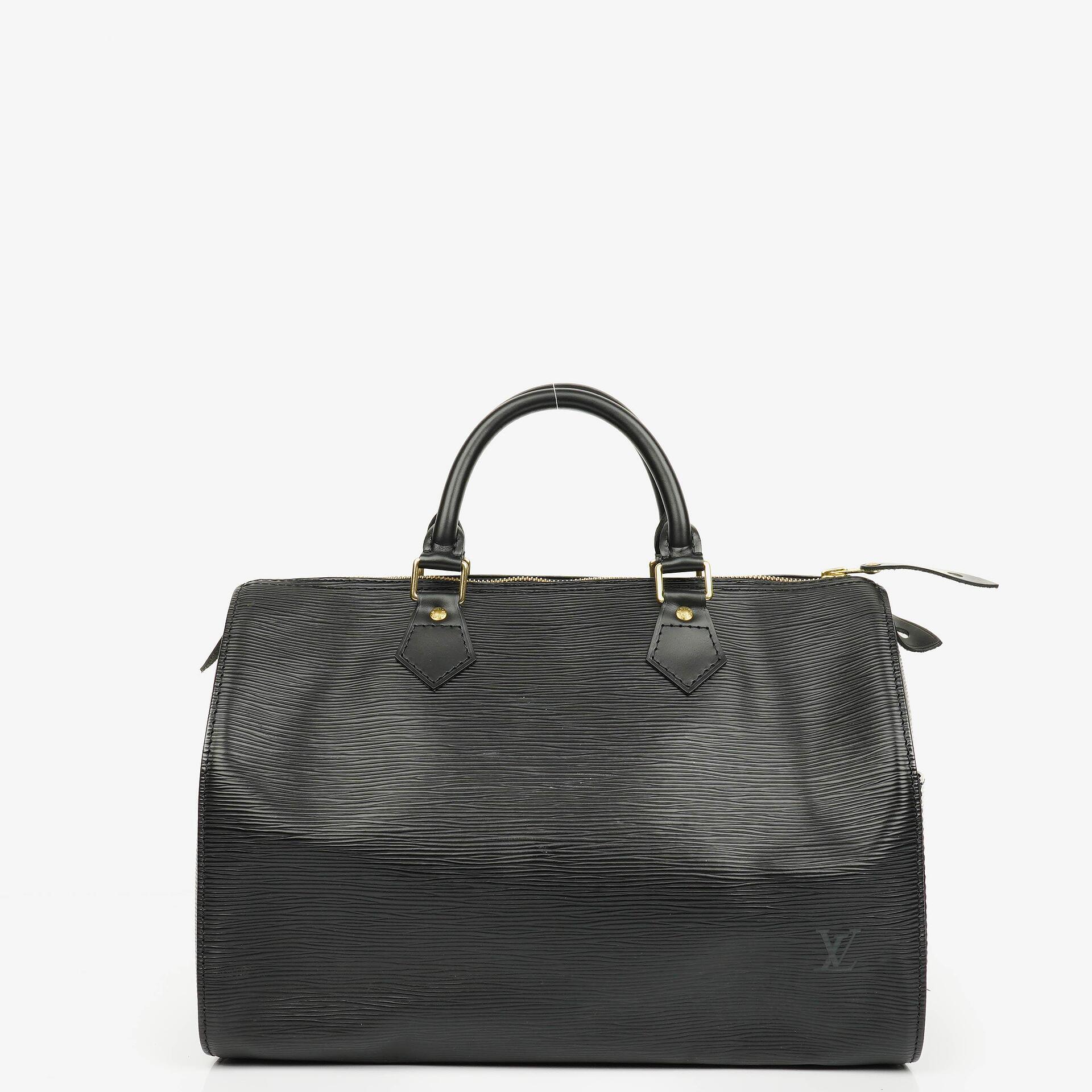 Louis Vuitton Speedy 30 Tasche aus schwarzem Epi-Leder