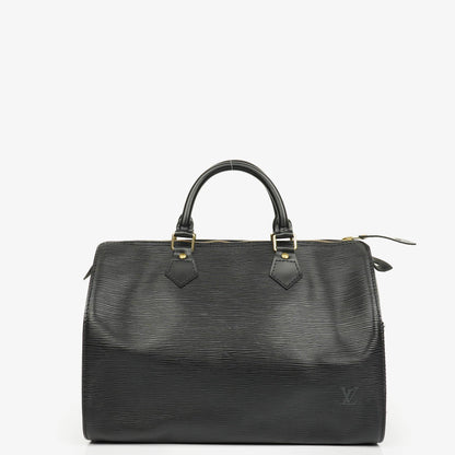 Louis Vuitton Speedy 30 Tasche aus schwarzem Epi-Leder
