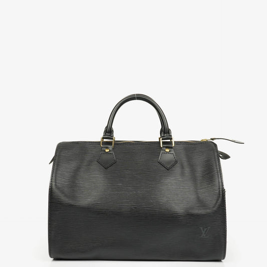 Louis Vuitton Speedy 30 Tasche aus schwarzem Epi-Leder