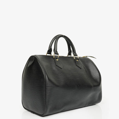 Louis Vuitton Speedy 30 Tasche aus schwarzem Epi-Leder