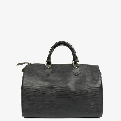 Louis Vuitton Speedy 30 Tasche aus schwarzem Epi-Leder