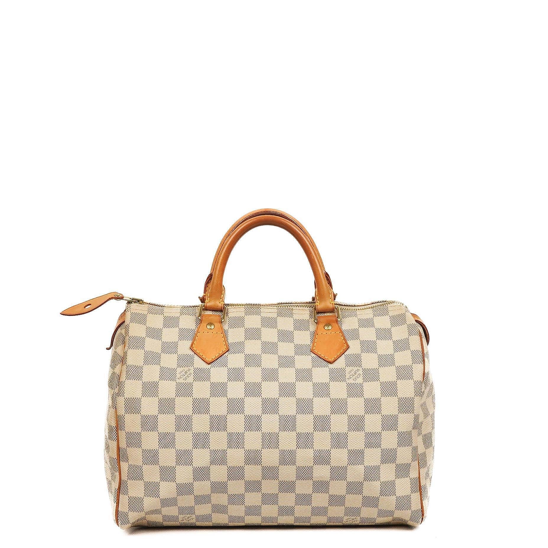 Louis Vuitton Speedy 30 Handtasche aus Damier Azur Canvas