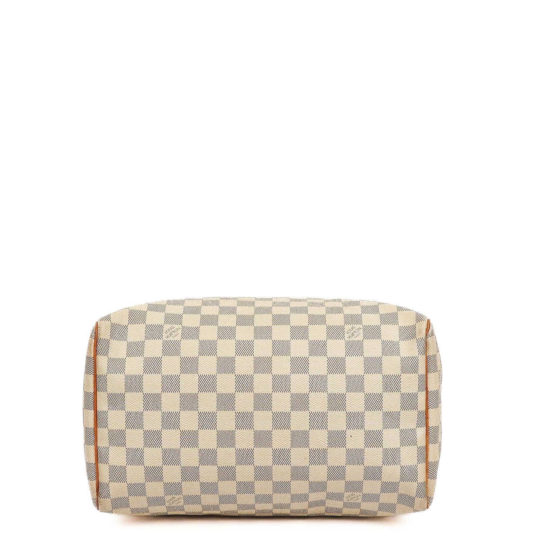 Louis Vuitton Speedy 30 Handtasche aus Damier Azur Canvas