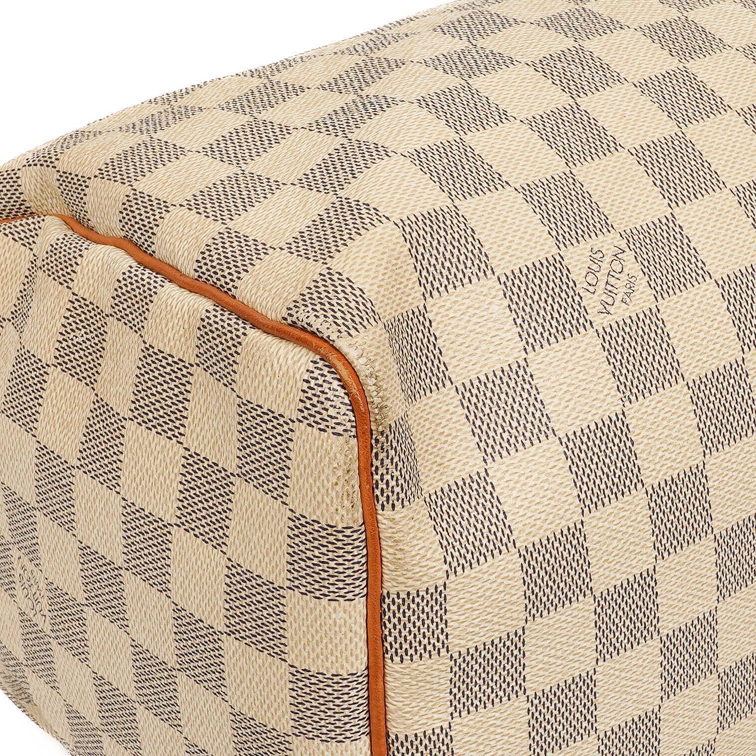Louis Vuitton Speedy 30 Handtasche aus Damier Azur Canvas