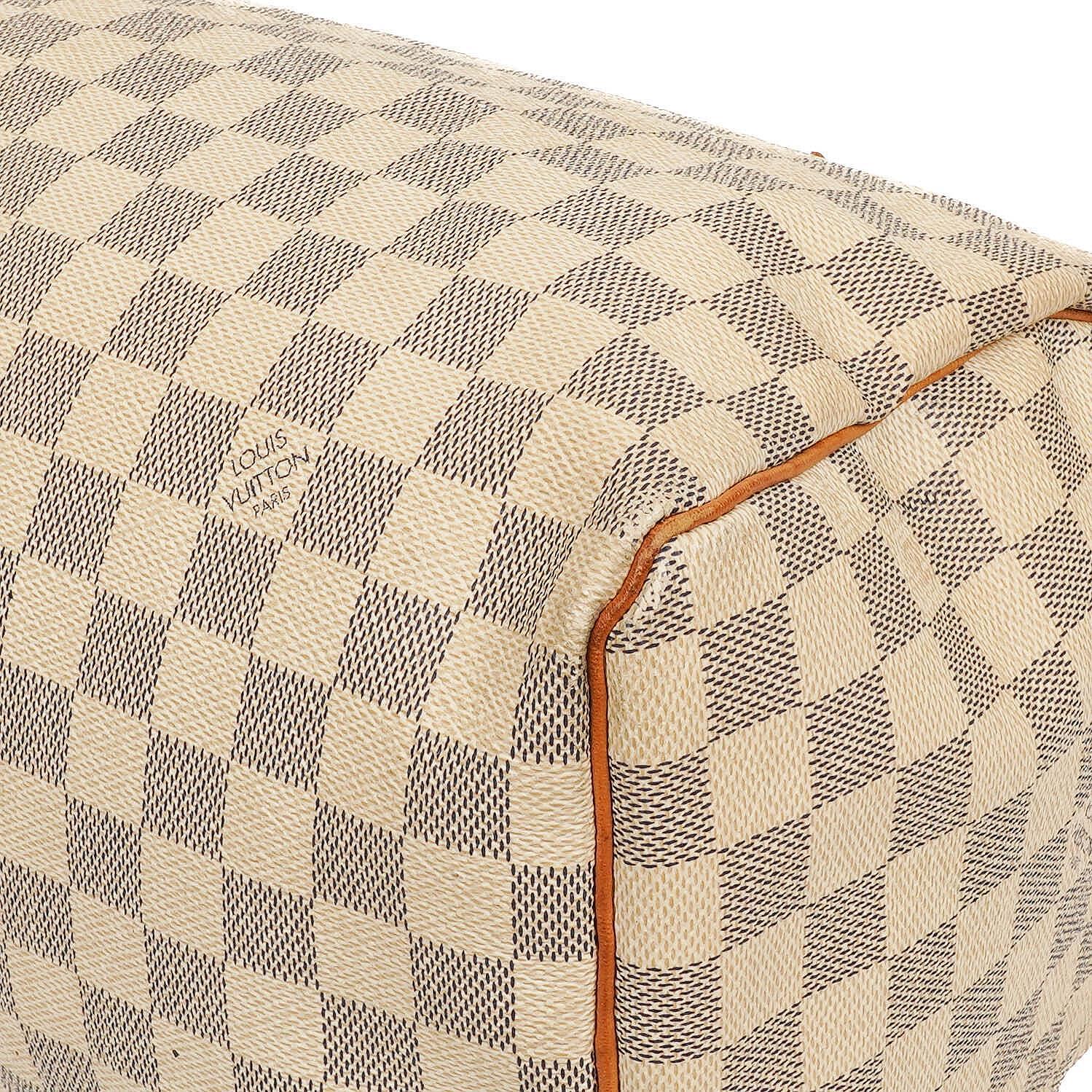 Louis Vuitton Speedy 30 Handtasche aus Damier Azur Canvas