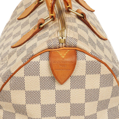 Louis Vuitton Speedy 30 Handtasche aus Damier Azur Canvas