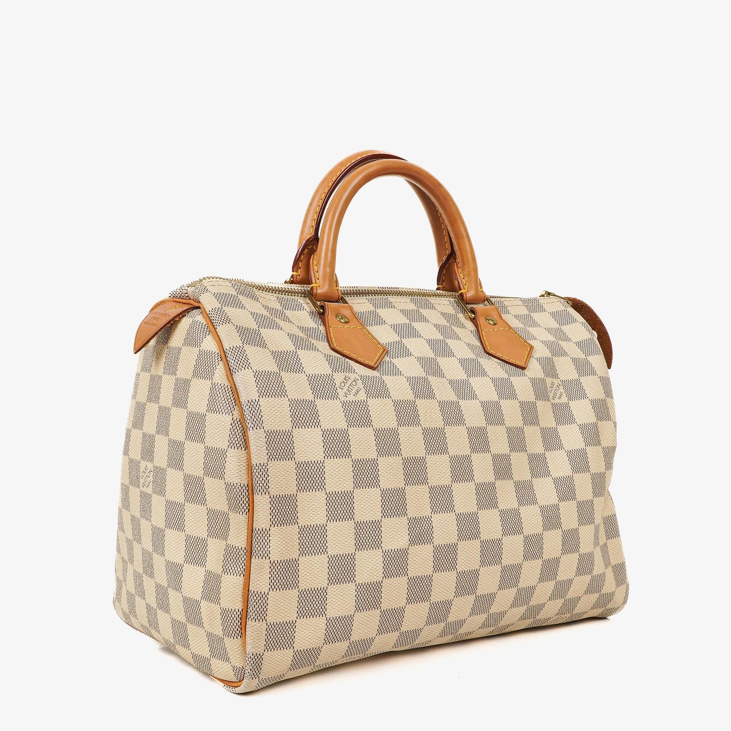 Louis Vuitton Speedy 30 Handtasche aus Damier Azur beschichtetem Canvas