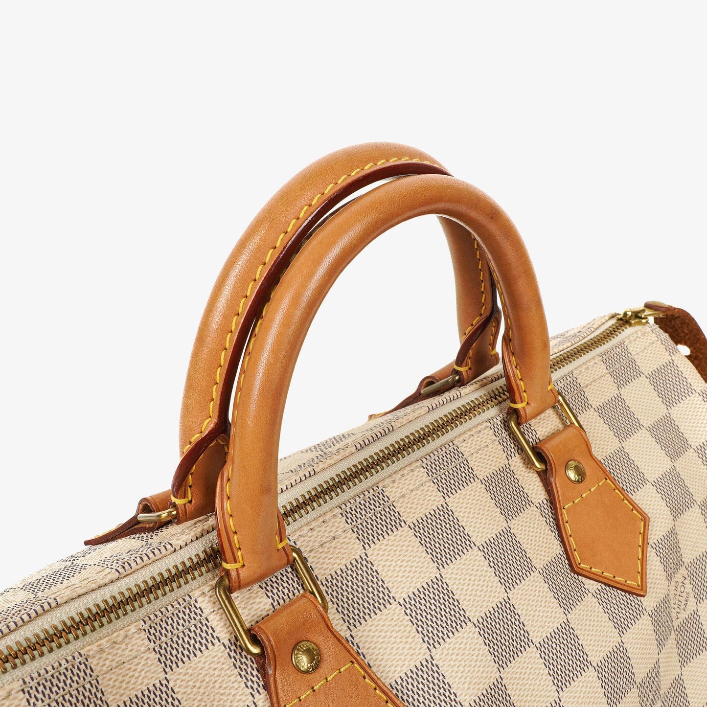 Louis Vuitton Speedy 30 Handtasche aus Damier Azur beschichtetem Canvas