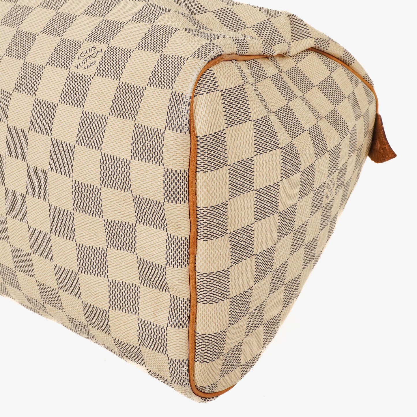 Louis Vuitton Speedy 30 Handtasche aus Damier Azur beschichtetem Canvas